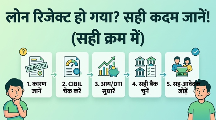 Loan Reject होने के बाद क्या करें — सही क्रम में