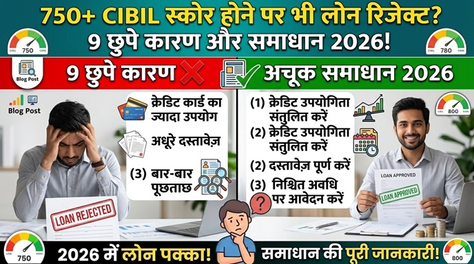 CIBIL Score 750 से ज़्यादा है फिर भी Loan Reject