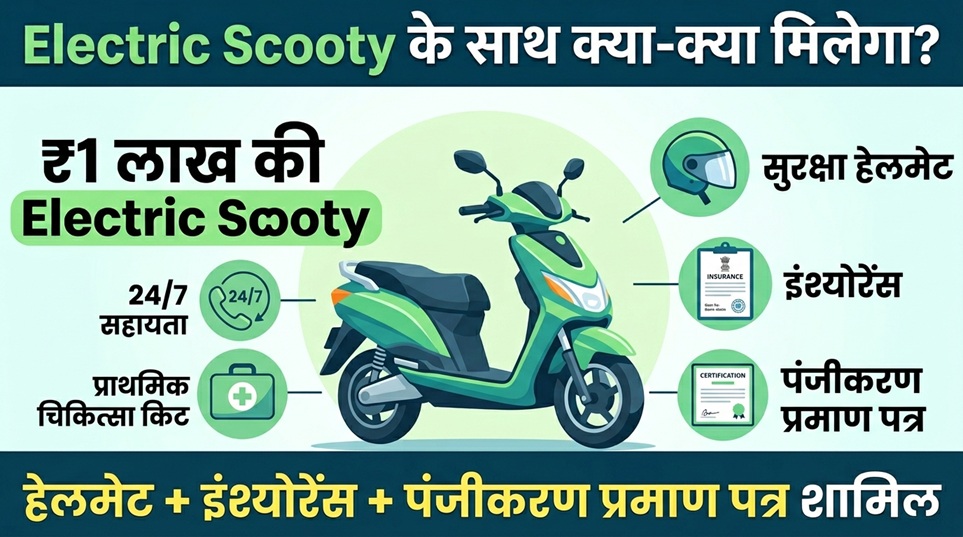 Electric Scooty मिलेगी — तो क्या-क्या मिलेगा?