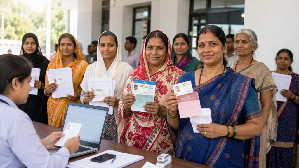 माझी लाडकी बहिण योजना: महिलाओं को हर महीने ₹1,500, जानें कौन ले सकता है लाभ 4 पात्र महिलाओं को हर महीने ₹1,500 की आर्थिक सहायता देने वाली महाराष्ट्र सरकार की माझी लाडकी बहिण योजना।